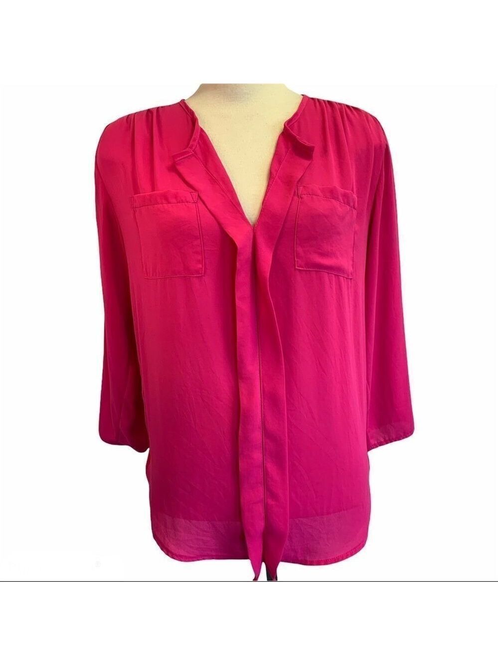 Lovely Day neon pink blouse size medium